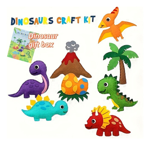 Set De Costura Diy Para Educación Temprana Dinosaur E Para N