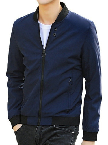 Hombre Casual Chaqueta Ligera Bomber Varsity Rompevientos