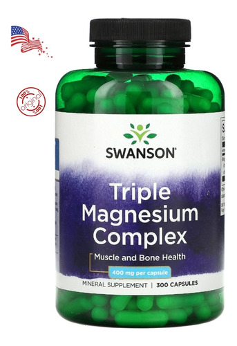 Magnésio Triplo Complexo 400mg 300 Caps Swanson