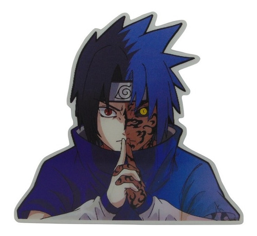 Sticker 3d Lenticular Sasuke 1 ( 2 Imagenes En Una)