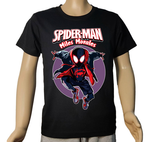 Camiseta Remeras Spiderman Miles Morales En 3 Bellos Colores