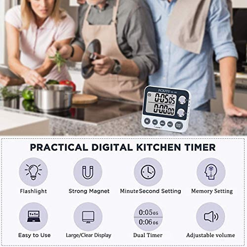 Fcxjtu - Temporizador Digital De Cocina Doble Temporizador D