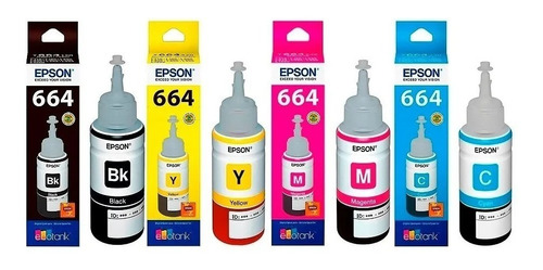 Combo Tinta Original Epson 664 L210 L220 L355 L365 L565 T664