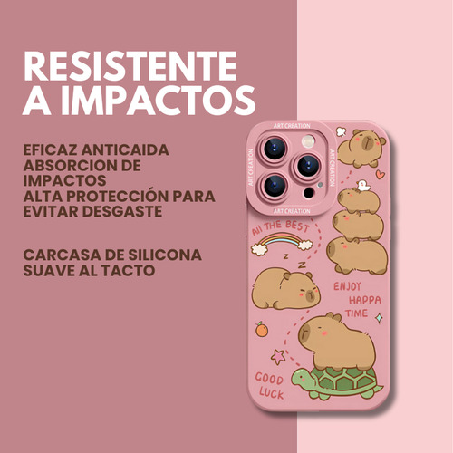 Carcasa Funda Silicona iPhone 16 Pro Capibara Antigolpes