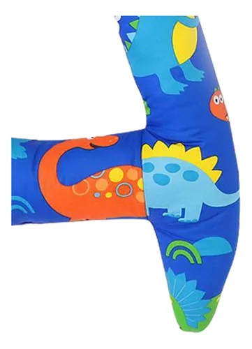 Car Back Seat Travel Pillow Cushion Soft For Blue Dinosaur