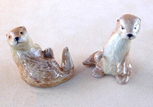 Dollhouse Miniatures Ceramic Otter Figurine Animales Decor B