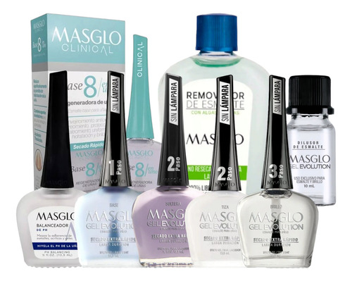 Masglo Gel Evolution. Kit Manicura En Casa