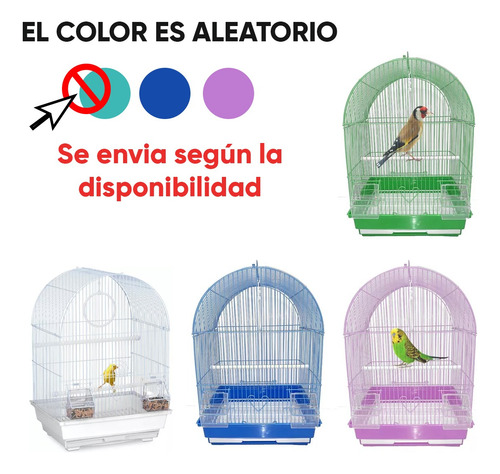Imagen 2 de 7 de Jaula Aves Mediana Agapornis Canarios Diamantes Gould Arco