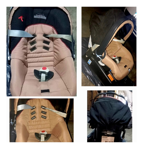 Huevito Peg Perego Primo Viaggio Para Auto Y Cochecito Primo Viaggio Negro Y Beige (Usado)