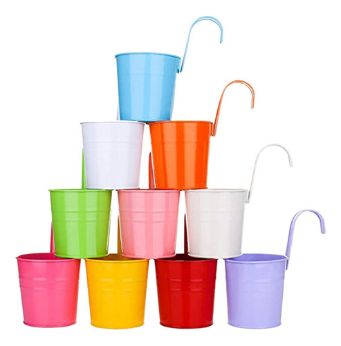 Y Macetas Colgantes Soportes 10 Colores Gancho Desmontable