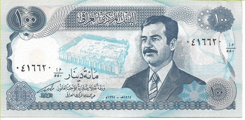 Irak. 100 Dinares. Hussein. 1994. Pick 84 . Unc. S/c.