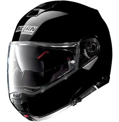 Casco Nolan N100 5 Classic 03 Negro Solid Abatible Para Moto Color