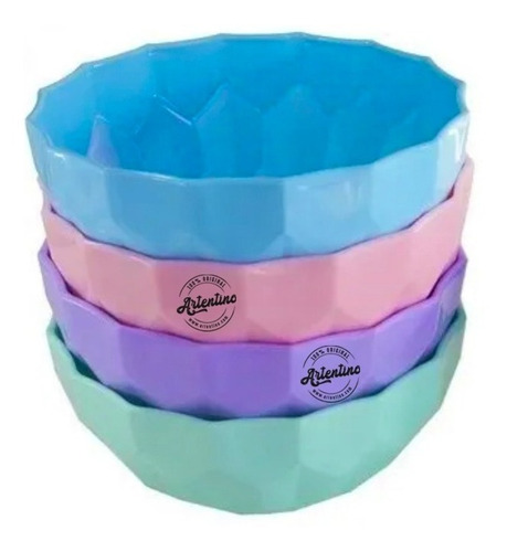 Imagen 4 de 8 de Pack 8 Bowl Mediano Ensalada Postre Compotera Colores Pastel