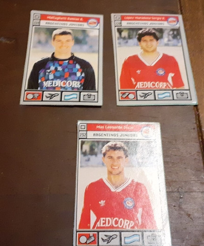 3 Figus Recortada Del Album ** Argentinos ** Futbol ´95 Aper