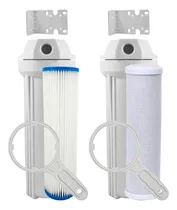 Comprar 2 Filtros Água Caixa Dágua 1 Refil Lavável 1 Carvão Ativado Cor Branco Royal B & B Filtro Plissado