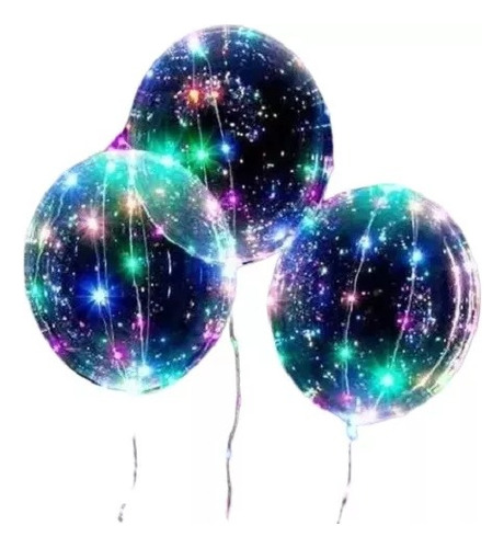 15 Globos Gigante Con Luces Led Fiestas Cotillon Video!