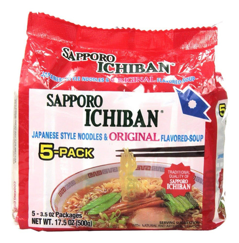 Sapporo Ichiban Fideos Ramen Originales, 17.5 Oz