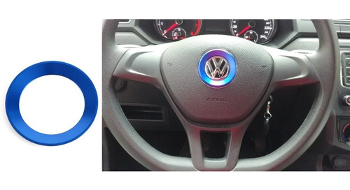 Aplique Aluminio De Logo Volante Volkswagen Vw Colores Full