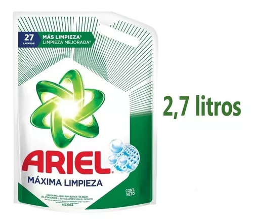 Jabón Liquido Ariel 2,7 Litros Maxima Limpieza Mejorada