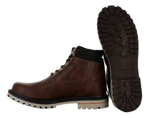 Luar Bota Militar Confort Moda Tactopiel Cafe Hombre 82149 589