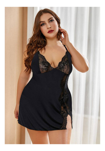 Camisones, Vestido Interior De Encaje Con Cuello En V Profun