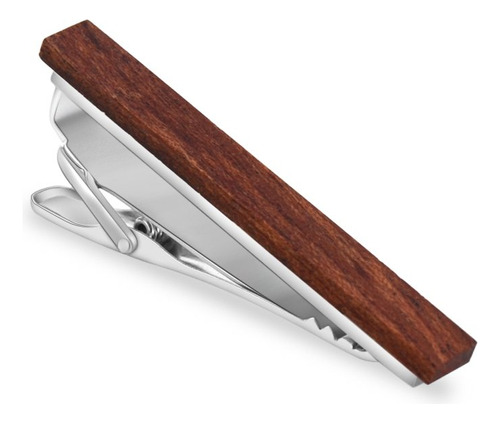 Merito Ocean Smart Mens Wood Tie Clip Natural Tie Bar 21 Pul