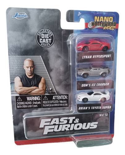 Nano Hollywood Rides Fast & Furious, Autos A Escala Metálico