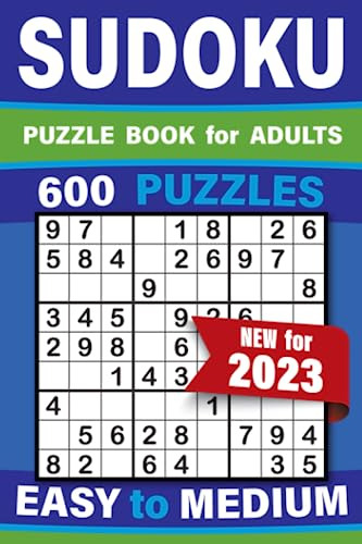 Book : Sudoku Puzzle Book For Adults 600 Puzzles - Easy And