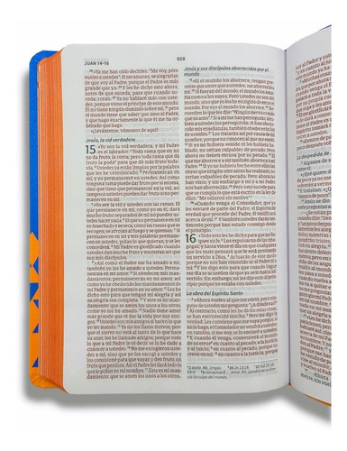 Imagen 8 de 9 de Biblia Nueva Version Internacional Azul Naranja Imit Piel