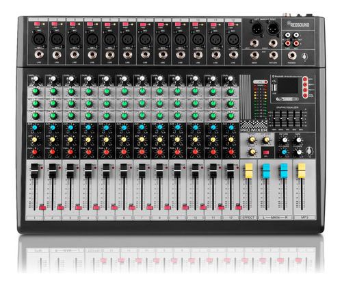 Mixer Consola Gochanmi Ak120s Mezclador 12 Canales Bluetooth