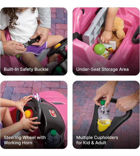 Coche Step2 Con Manija Para Llevar, Rosado