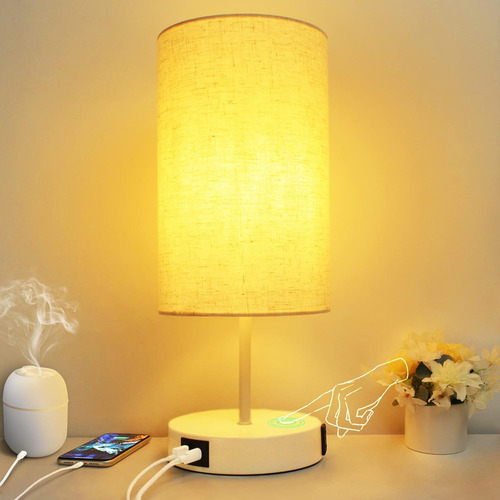 Lámpara De Mesa Hibay 17.75 Con Control Táctil, Regulable