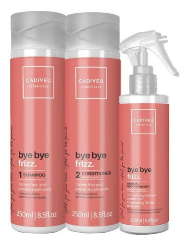 Kit Cadiveu Essentials Bye Bye Frizz - Sh E Cond E Leave-in