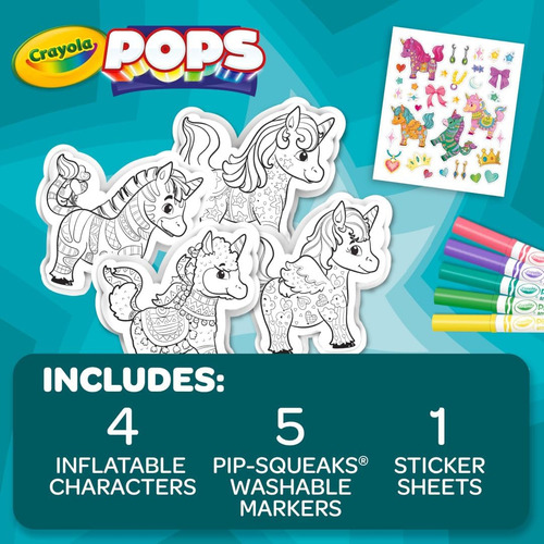 Crayola Pops Personajes Inflables, Set Para Colorear Para Ni
