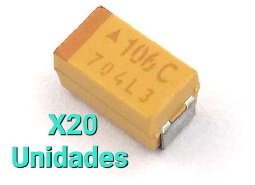 Condensadores 10uf 16v Smt/smd Tantalio Paquete 20 Unidades 
