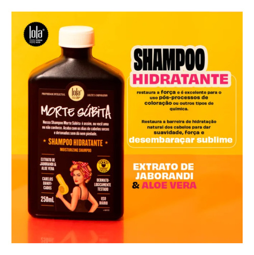 Shampoo Hidratante Lola Morte Súbita 250g Vegano