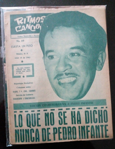 Revista Ritmos Cancion, Lo Que No Se  Dicho De Pedro Infante