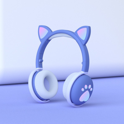 Auricular Bluetooth Micrófono Con Oreja De Gato