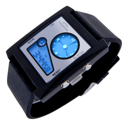 Reloj Montreal Digital Ml1693 Crono Alarma Luz Hora Dual