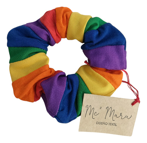 Set X 2 Scrunchies Colitas De Pelo Lgbt Upcycling Pachwork Lgbt Arcoíris