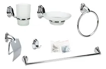 Comprar Juego De Accesorios Metalicos Baño 6 Piezas Linea Drava Gloa