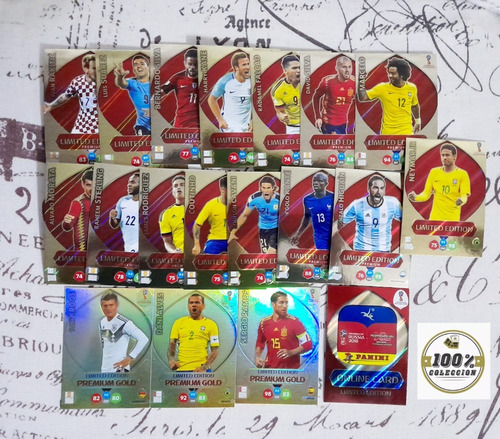 .- Limited Mundial Rusia 2018 Panini Adrenalyn Lote X 19