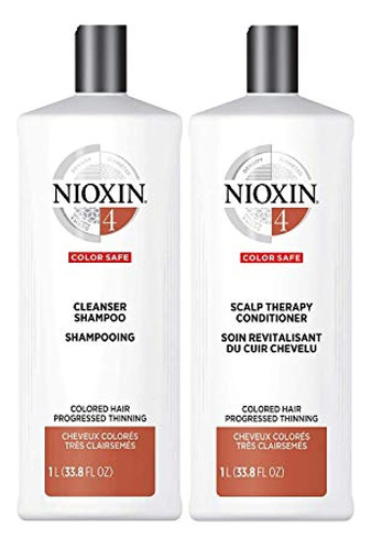 Nioxin System 4 Para Cabello Teñido Con Champú Limpiador Ade