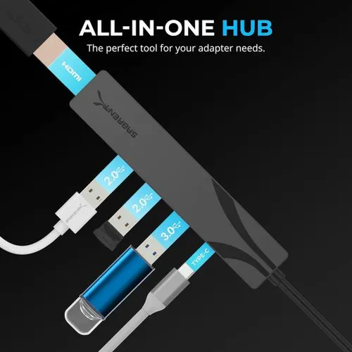 Hub Usb-c Sabrent Multipuerto Con Fuente Y 3 Puertos