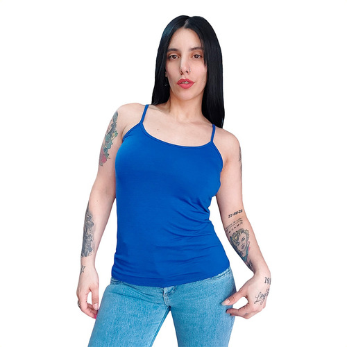 1 Musculosa Mujer Bretel Fino 1 Musculosa Modal Con Lycra