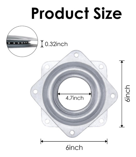 Rodamientos Lazy Susan 6 - Capacidad 500 Lbs