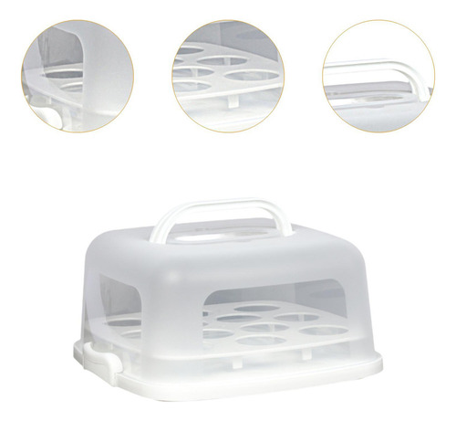 Bh Para Contenedor Para Transportar Tartas Con Tapa Y Asa,