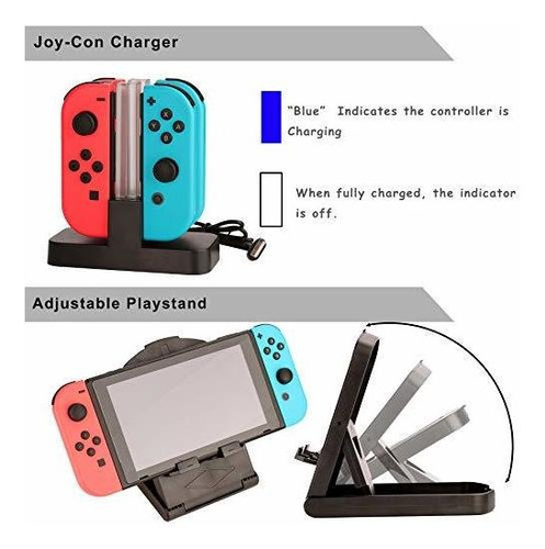 Imagen 4 de 6 de Eovola Kit De Accesorios Para Nintendo Switch Games