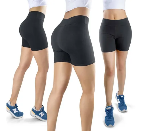 4HOW - Pantalones cortos deportivos de algodón y licra para mujer, 10  pulgadas