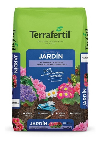 Tierra Fértil Para Jardín Terrafertil 20 Litros - Up!